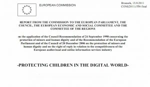 CELEX 52011DC0556 EN TXT.PROTECTING CHILDREN IN THE DIGITAL WORLD 300x175 - سند اتحادیه اروپا: محافظت از کودکان در جهان دیجیتال