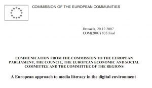 CELEX 52007DC0833 EN TXT.A European approach to media literacy in the digital environment 300x175 - رویکرد اروپایی برای سواد رسانه ای در محیط دیجیتال 2007